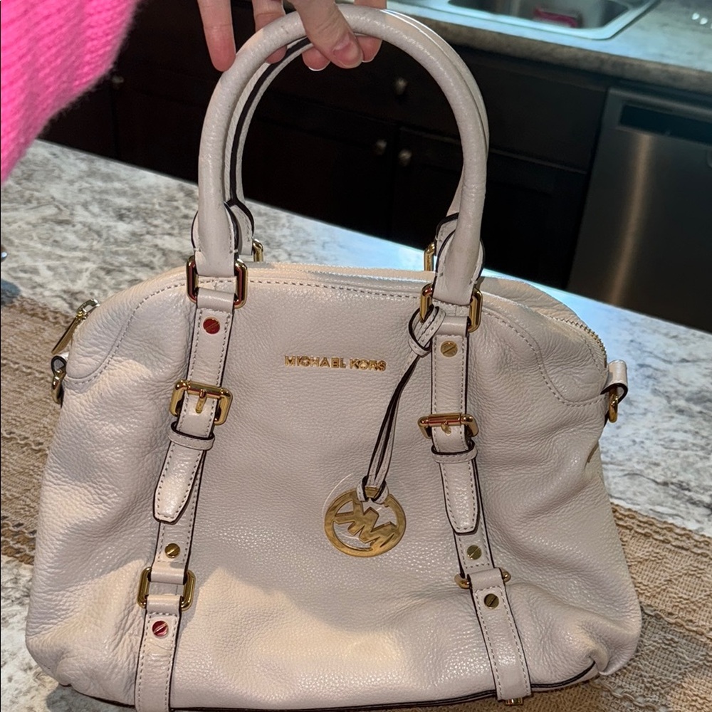 Michael Kors Cream Leather Handbag